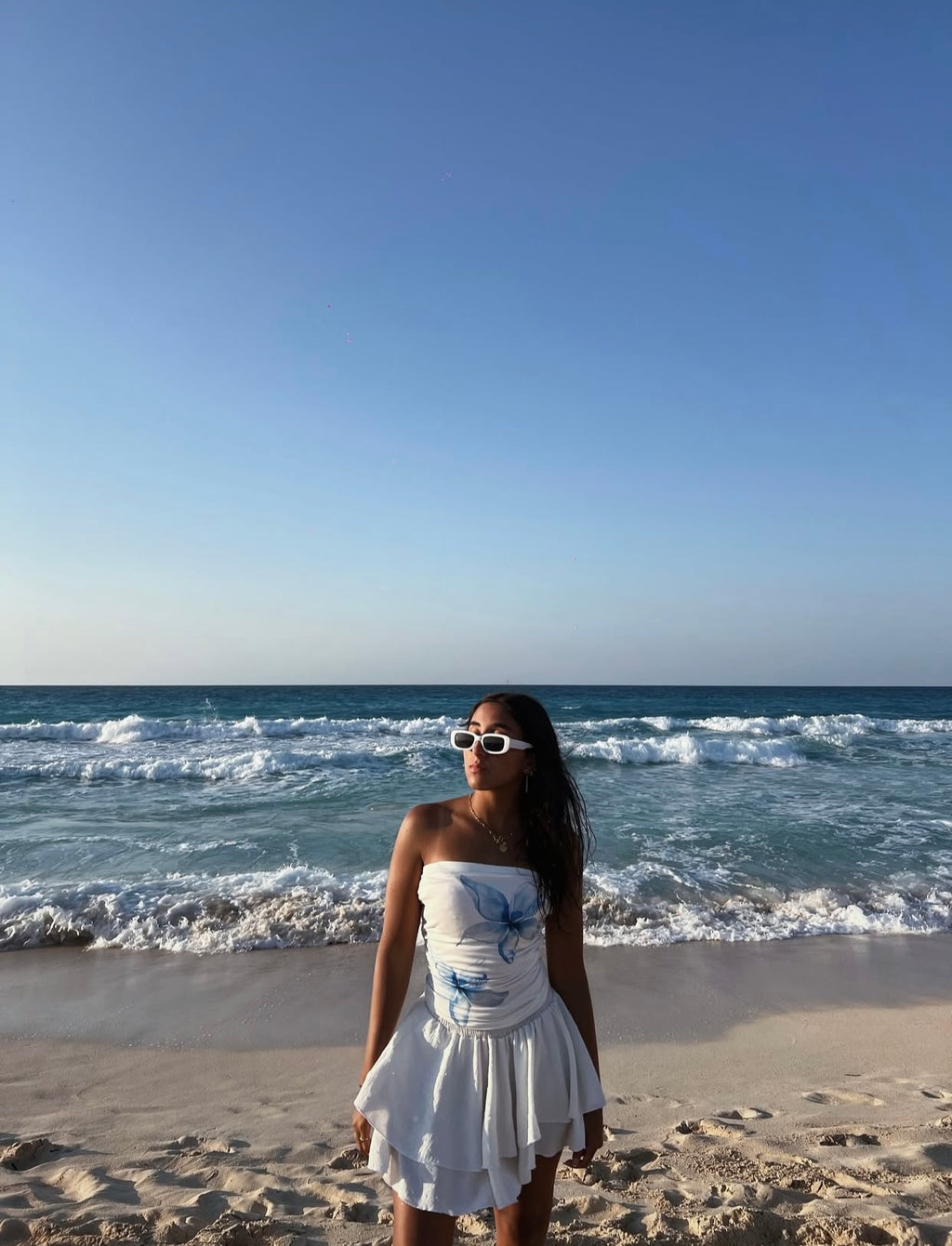 Tropical lilly tube top