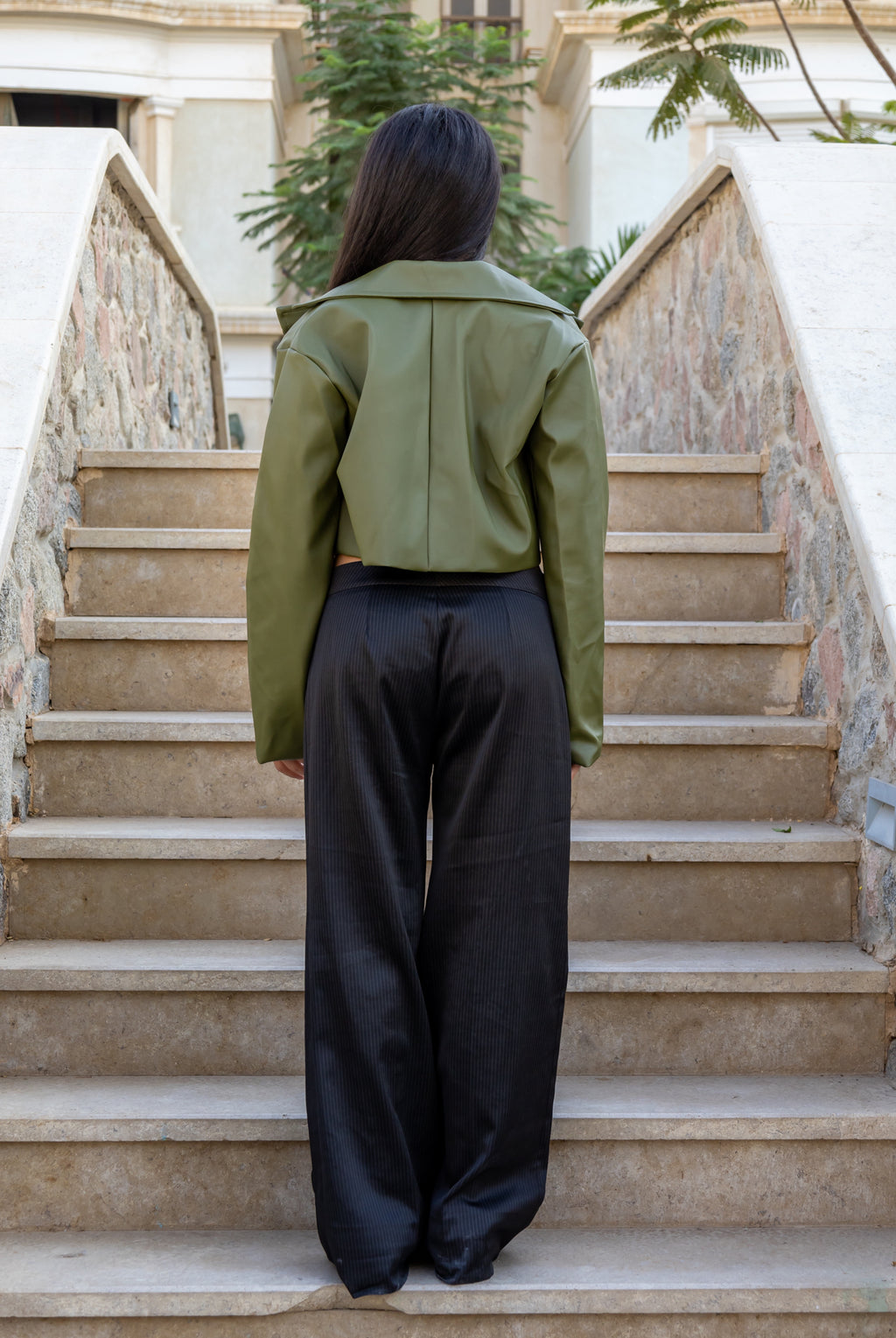 Cropped Leather Jacket