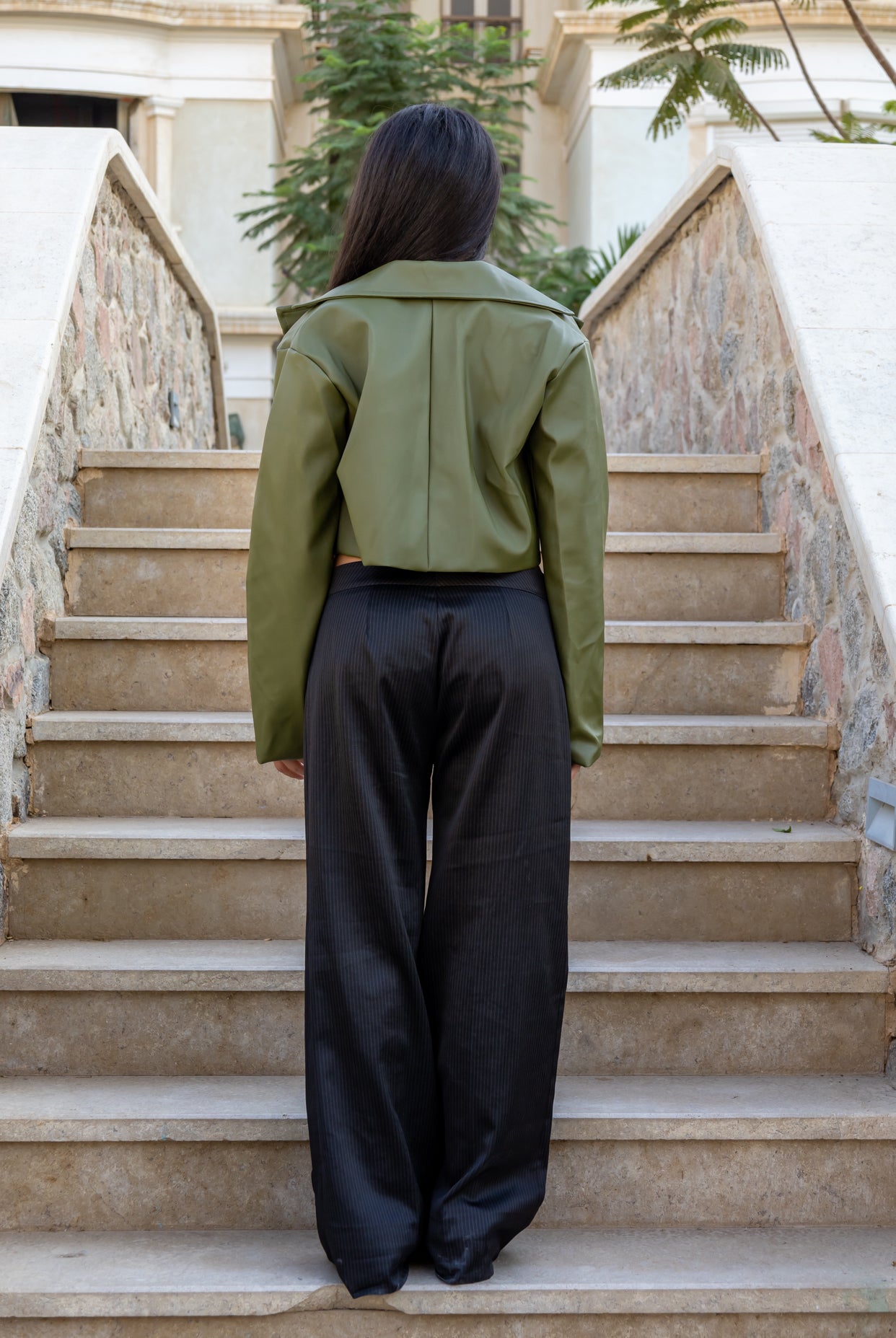 Cropped Leather Jacket